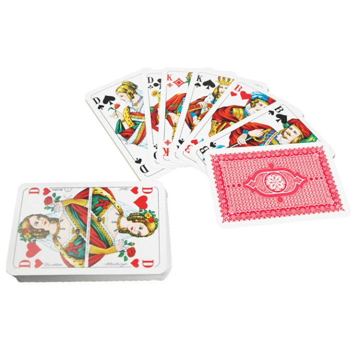 Casino Poker Spielkarten. Cellophaniert. Verpackung mit 55 Karten.