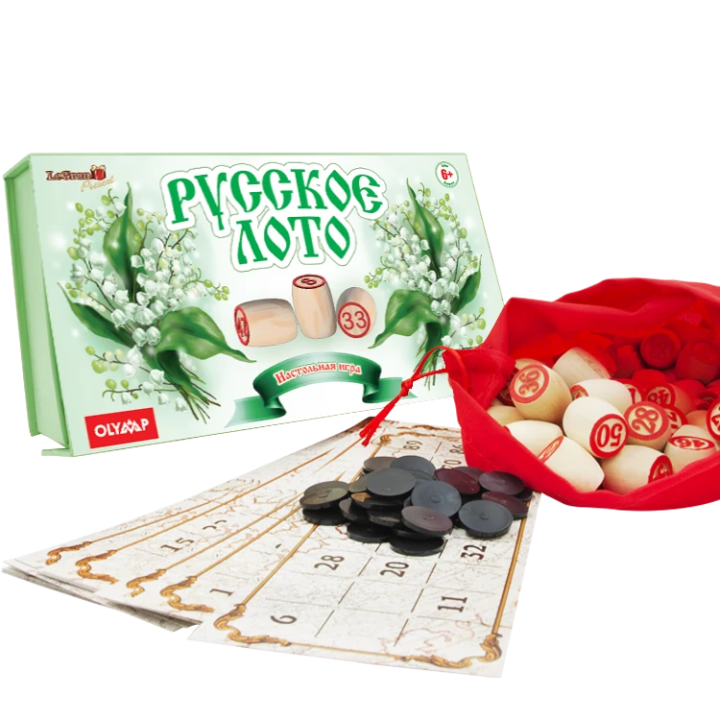 Игра Русское лото - Ландыши, в красочной упаковке на магнитном замке, 23 x 13 x 7,5 см *