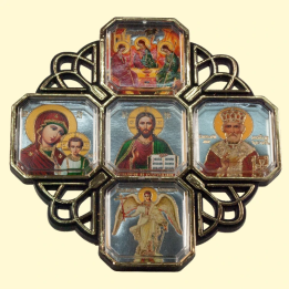 Ikone-Kreuz für Auto, 10x10 cm