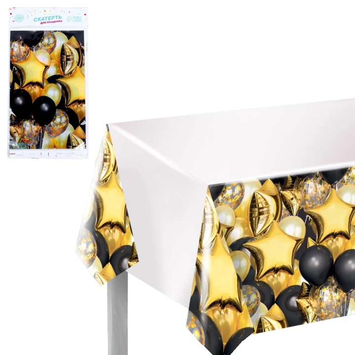 Disposable tablecloth Balloons and Stars, 137 × 180 cm