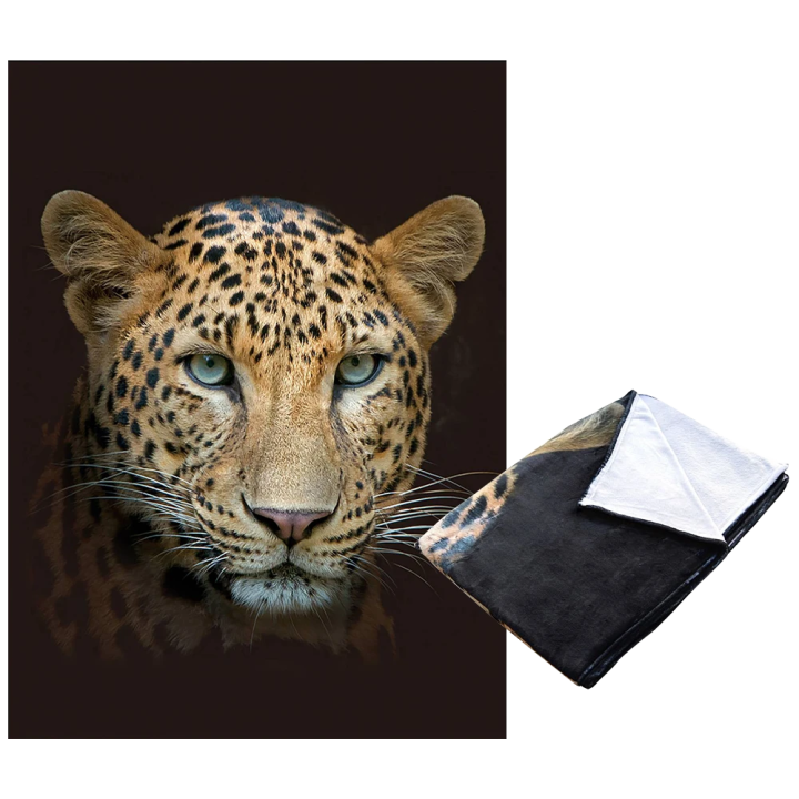 High-Quality Blanket-Cover LeoPard, approx. 150 x 200 cm
