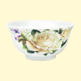 Piala-Set Weiße Rosen, 6 Stück, D-11 cm