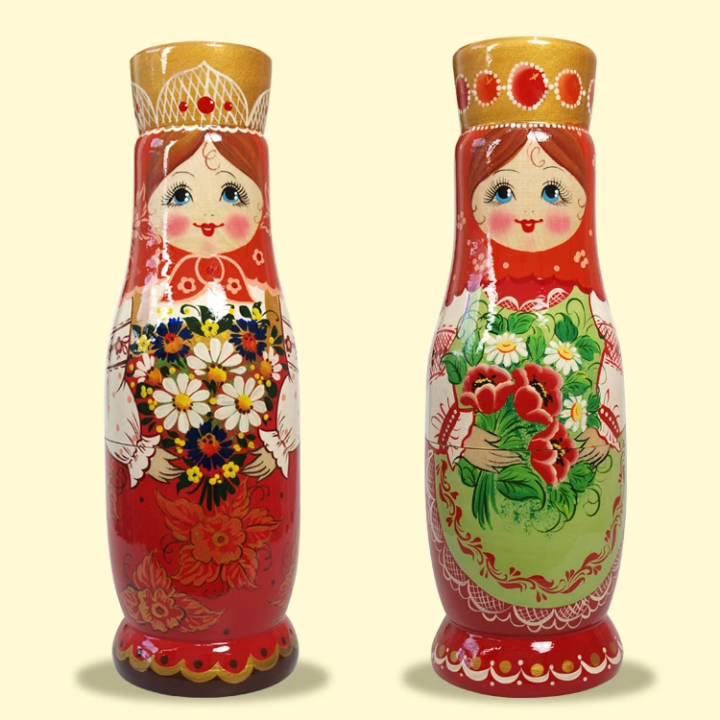 Flaschen-Etui Russkaja krasavica für Flasche 0,5 L, 35 cm, verschiedene Farben