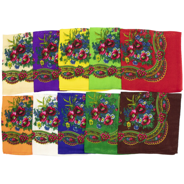 Kopftuch mit Lurex, 100% Synthetik, verschiedene Designs, 75 x 75 cm *