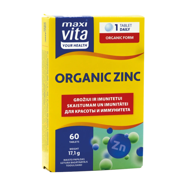 Organic Zinc Maxi Vita, 60 tablets, 17.1 g