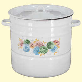Behälter mit Deckel Euphoria emaliert 16 L, Ø 31 cm