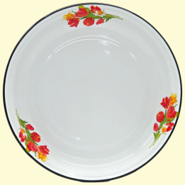 Runde Platte Tulpen emailliert 7 L, ∅ 50 cm