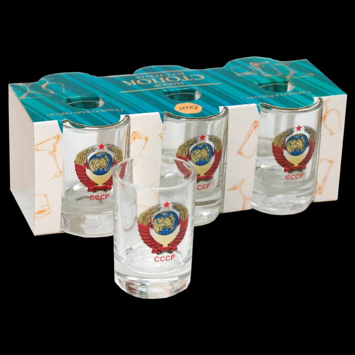 Gläser-Set Wappen UdSSR 6 Gläser, je 50 ml