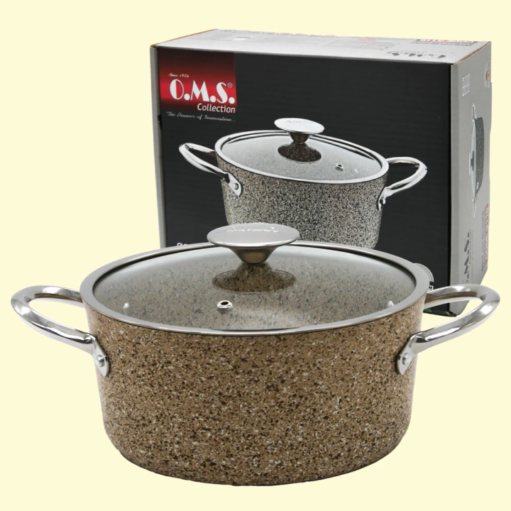 Granite Pot 2.6 l, Ø 20 cm, suitable for all types of stoves, including induction