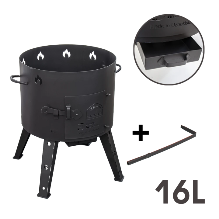 Cauldron 16 liters, 2 mm steel, Ø 438 mm, 57,5 cm