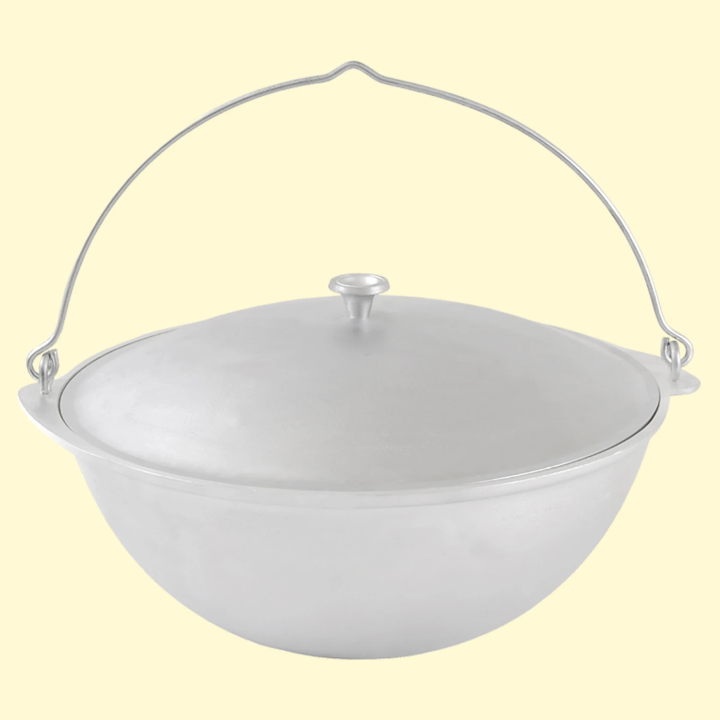 Tatar camping cauldron with shackle 4,5 liters, Ø 30,8 cm, height 13 cm, 2,1 kg
