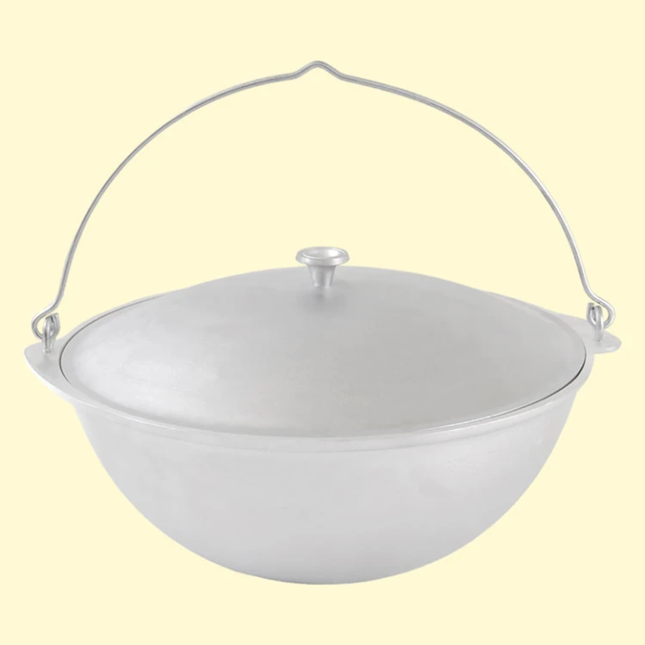 Tatar camping cauldron with a shackle 7 liters, Ø 33,5 cm, height 16 cm, 2,55 kg