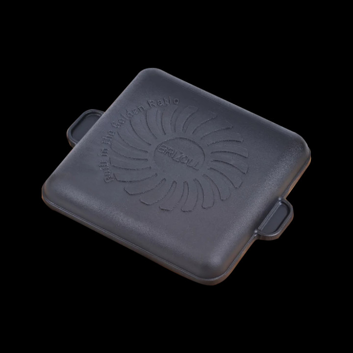 Gusseisen Servierpfanne, quadratisch Brizoll H181825, 18 x 18 x 2,5 cm