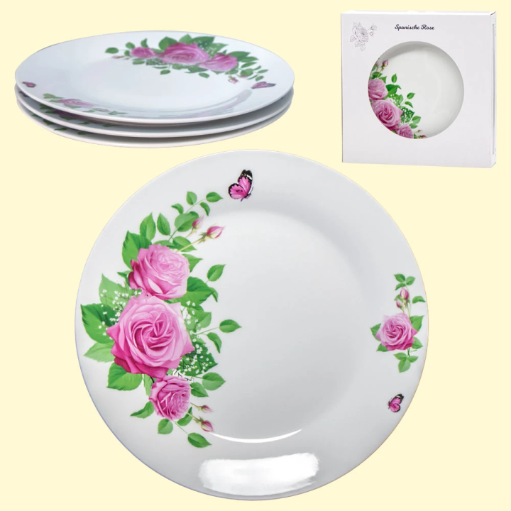 3-Piece Plate Set Spanish Rose Ø24 cm