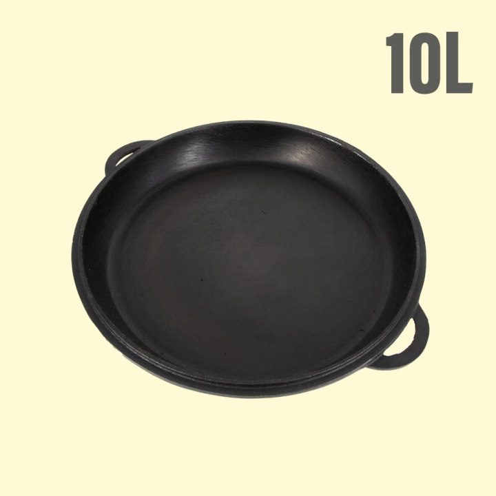 Deckel-Bratpfanne für Kasan 10 L, aus Gusseisen