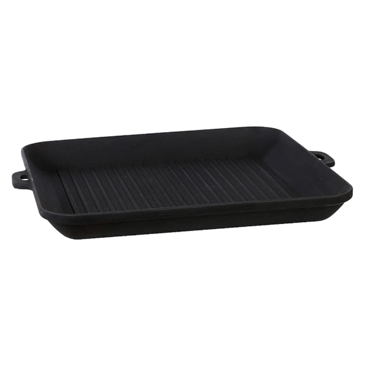 Grillpfanne aus Gusseisen 35x35x4 cm